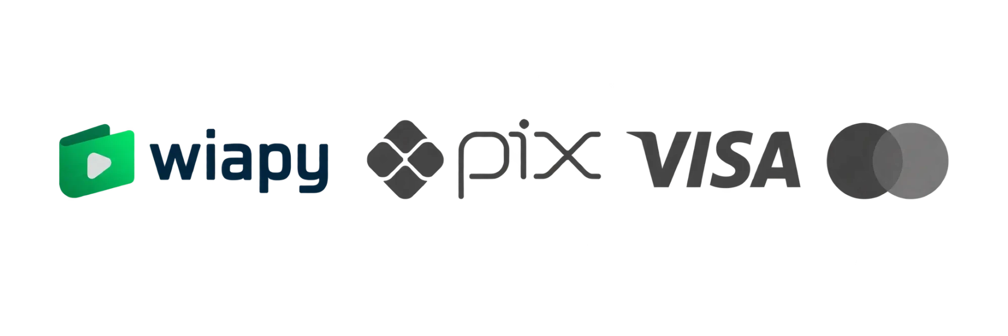 Pagamento seguro Wiapy: Pix, Visa e Mastercard